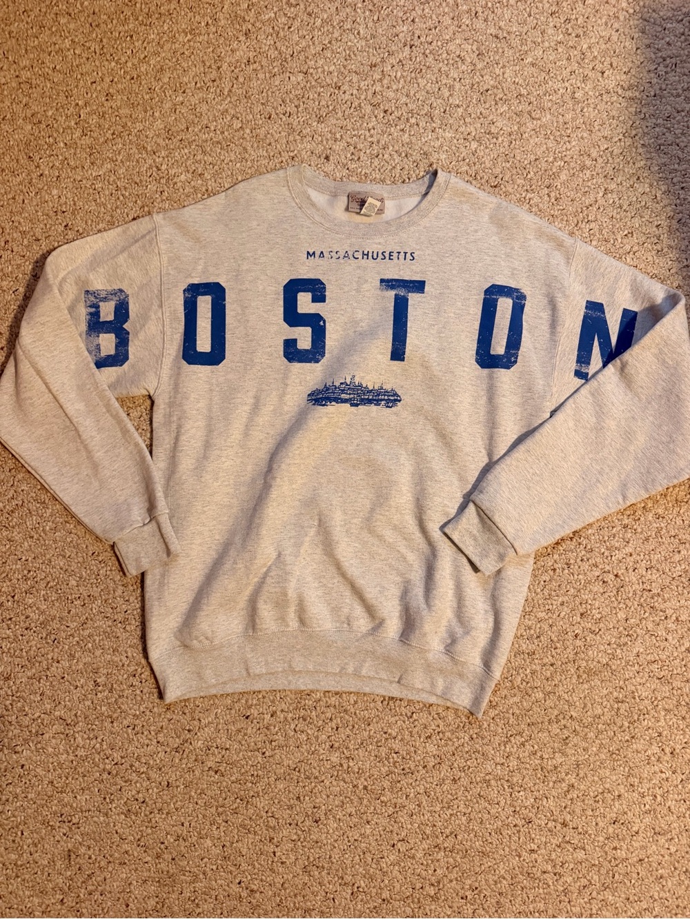 Gray Boston Crewneck Sweatshirt